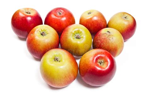Group Of Ripe Apples On A White Background Stock Image Image Of Group Healthy 73996881