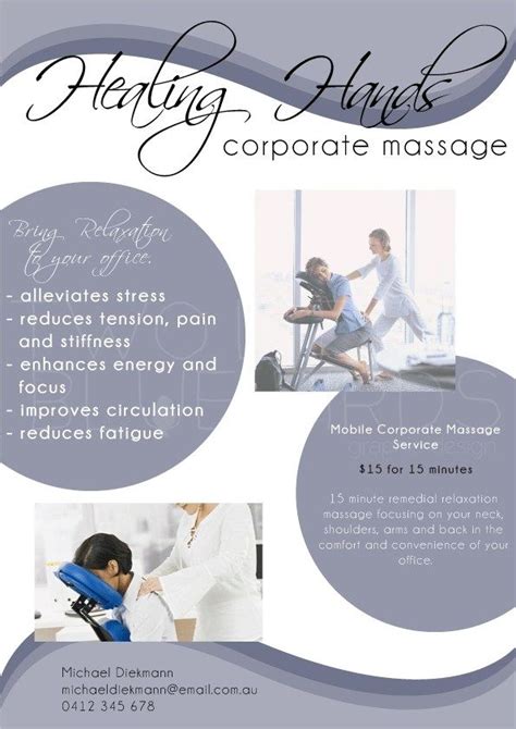 Chair Massage Flyer Templates Massage Therapy Business Corporate
