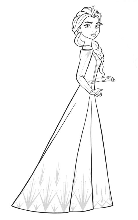 New Frozen 2 Coloring Pages With Elsa