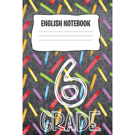 English Notebook A 6x9 Inch Matte Softcover Paperback Notebook Journal