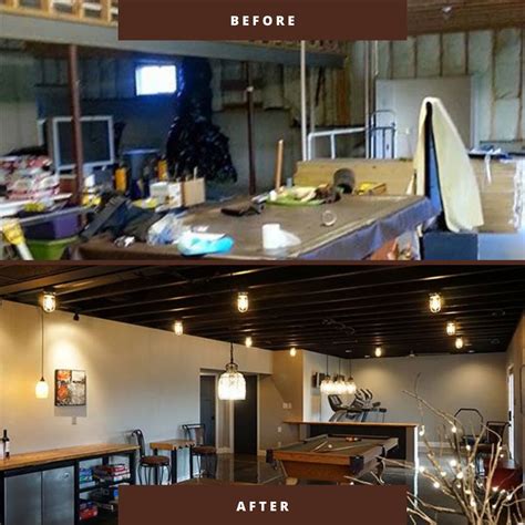 10 Stunning Basement Remodel Before And After Examples