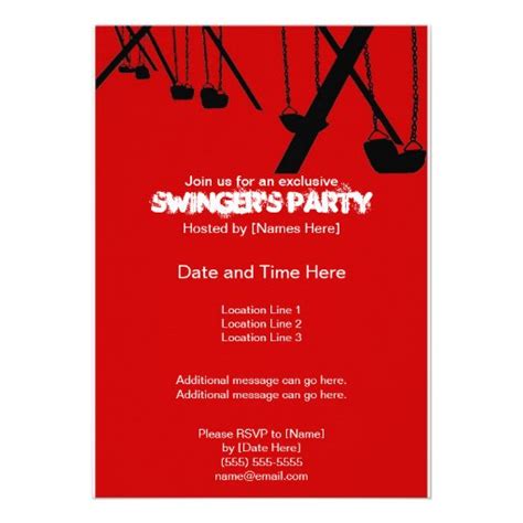 Tasteful Swingers Party Invitations 5 X 7 Invitation Card Zazzle