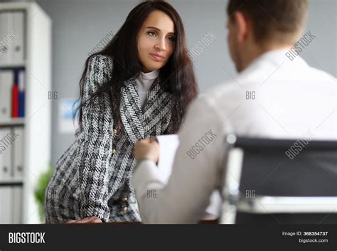 Business Woman Stands Image And Photo Free Trial Bigstock