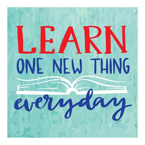 Learn One New Thing Adhesive Wall Graphic Sticker Square