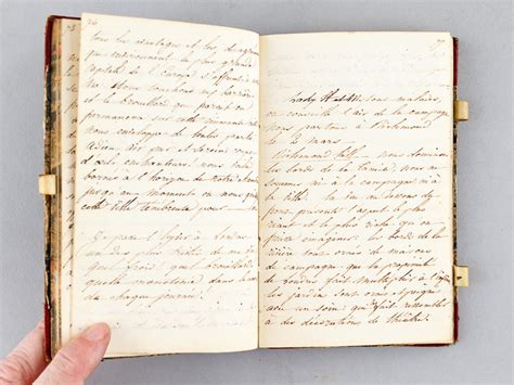 Journal Intime Manuscrit Rédigé En Français Par Une Dame De Compagnie