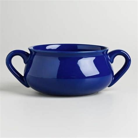 Blue Double Handled Soup Bowl Set Of 2 Soup Bowl Set Soup Bowl