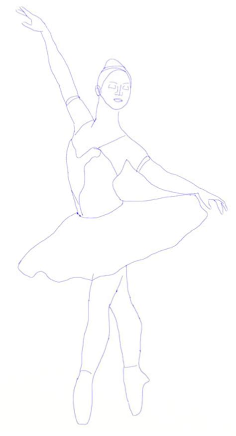 How To Draw A Ballerina Draw Step By Step