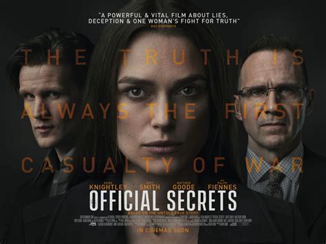Keira Knightley Matt Smith And Ralph Fiennes In New Official Secrets Poster