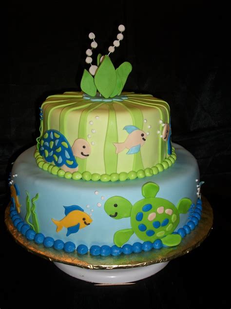Turtle themed baby shower, dr. Turtle Reef Baby Shower Cake | Turtle baby shower, Turtle ...