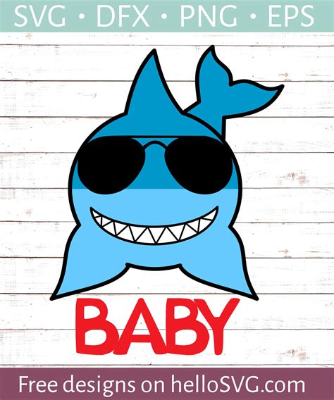 Yellow Baby Shark Svg Free SVG Cut File