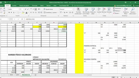 kARDEXS, MÉTODO PROMEDIOS MÓVILES, COSTOS I - YouTube