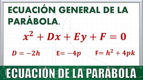 49 Ecuación General De La Parábola Fundamentos Y Ejemplos Youtube