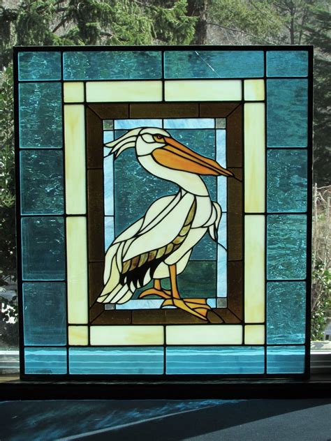 Stained Glass Pelican Ebay Stainedglassbeach Stained Glass Birds