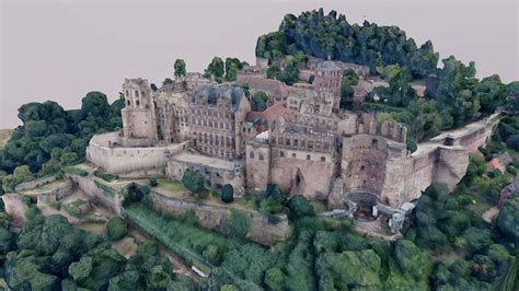 Download Top View Of Heidelberg Castle Wallpaper