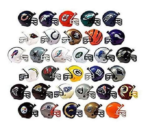Nfl Collectible All 32 Teams Logos On Both Sides Mini Helmets Set 2