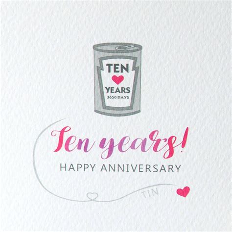 Camping tin mug couples gift set. Tenth Anniversary Card Tin | Anniversary cards, Wedding ...
