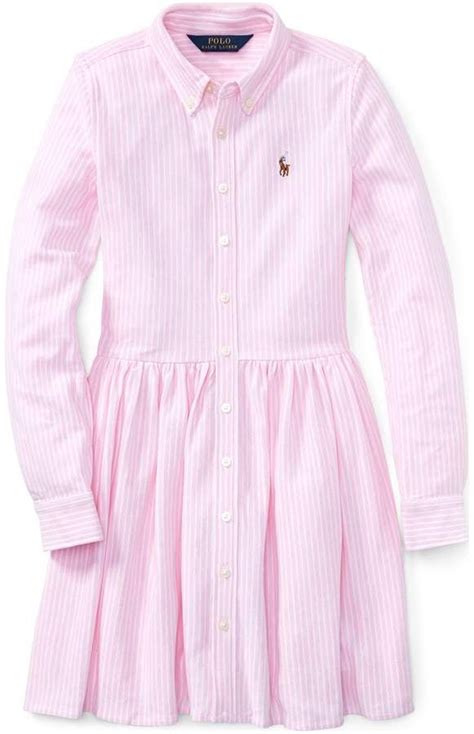 Ralph Lauren Striped Knit Oxford Shirtdress Shirt Dress Striped Knit