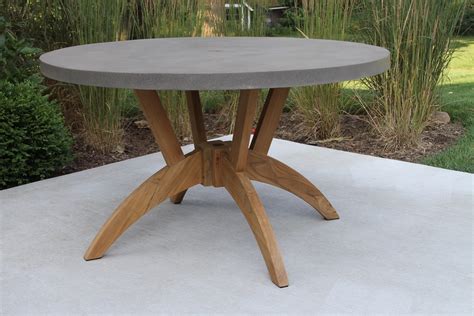 Nautical Composite And Teak Hardwood Round Dining Table