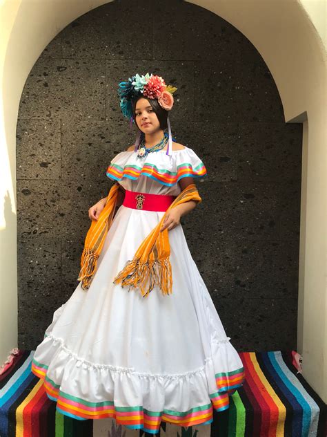 Mexican Dress With Top Handmade Skirt Womans Mexican Boho Etsy Mexican Dresses Traditional