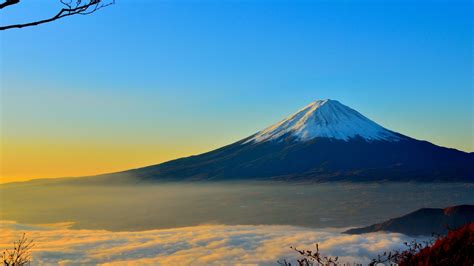 1366x768 Mount Fuji Sea Sunrise 1366x768 Resolution Wallpaper Hd