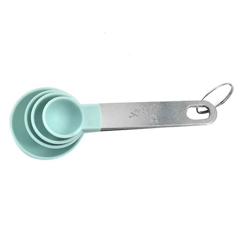 Boyijia 4pcsset Graduated Measuring Spoon Cup Stainless Steel Pp