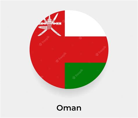 Premium Vector Oman Flag Bubble Circle Round Shape Icon Vector