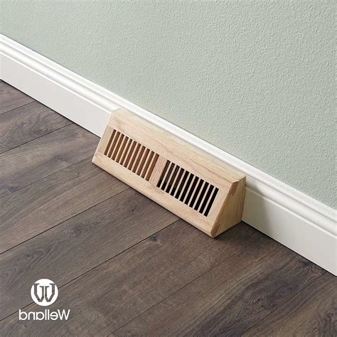 Hardwood Vent Baseboard Diffuse Wall Register Clear Finish