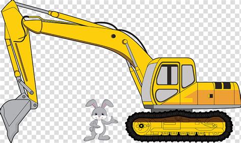 Excavator Construction Equipment Heavy Machinery Bulldozer Cartoon