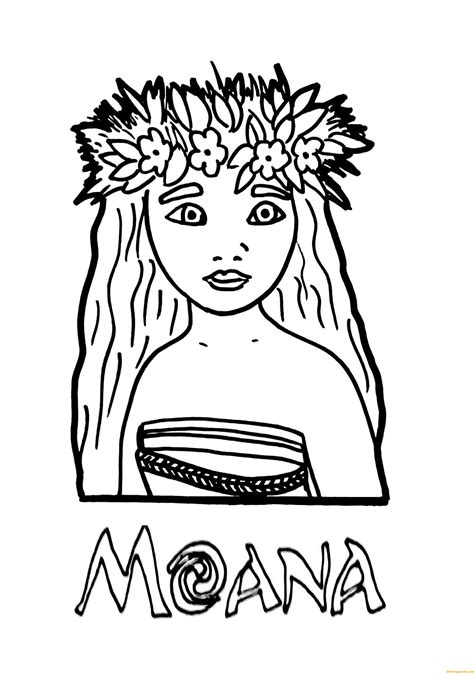 Princess Moana Little Baby Coloring Pages Cartoons Coloring Pages