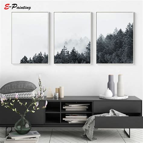 Buy Modern Wall Art Black And White Forest Photography