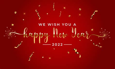 Happy 2022 New Year Greeting Card 2558969 Vector Art At Vecteezy