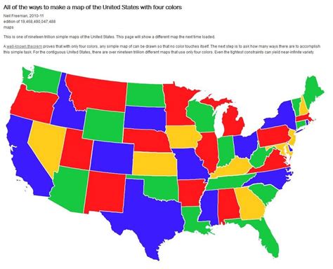 United States Map 4 Colors Gambaran