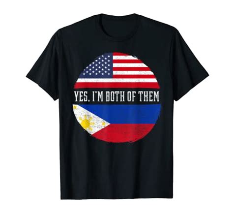 half american half filipino usa flag philippines heritage t shirt wantitall