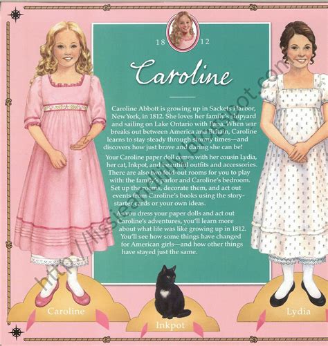 lissie and lilly caroline s paper dolls american girl doll sets paper dolls doll clothes