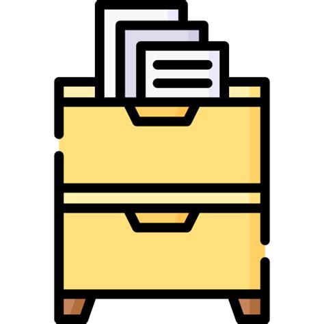 Filing Cabinet Special Lineal Color Icon