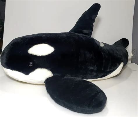 Seaworld Shamu Plush Killer Whale Stuffed Orca Animal 3 Large Vintage