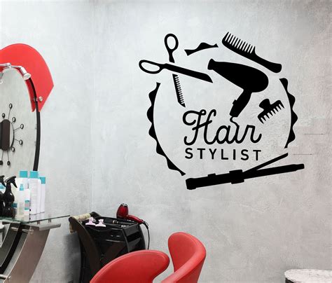 Vinyl Wall Decal Hair Stylist Barber Tools Beauty Stickers Mural Unique T 404ig Beauty