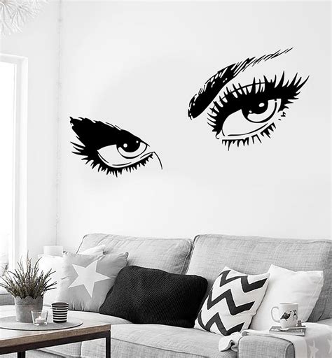Wall Sticker Sexy Hot Eyes Girl Teen Woman Decal For Living Room Decor