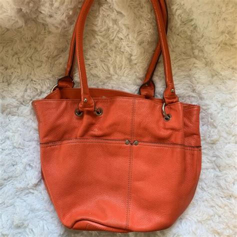 Tignanello Red Leather Hobo Shoulder Bag Ebay