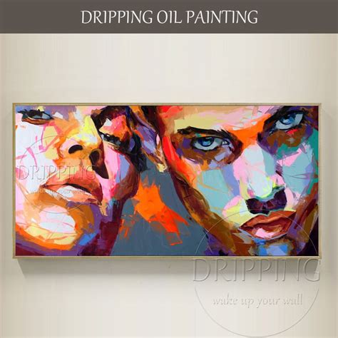 Free Shipping High Quality Large Canvas Modern Abstract Man Figures Oil