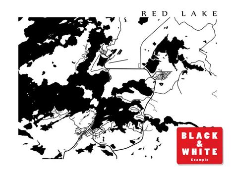 Red Lake Northern Ontario Map Print Etsy
