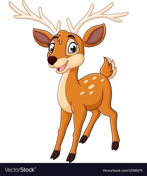 Illustration Of Cute Deer Cartoon Download A Free Preview Or High Quality Adobe Illustrator Ai