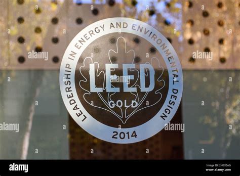 Leed Gold Level Certification Sign Leadership In Energy And