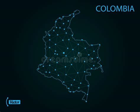 Mapa Del Vector De Colombia Ilustración Del Vector Ilustración De