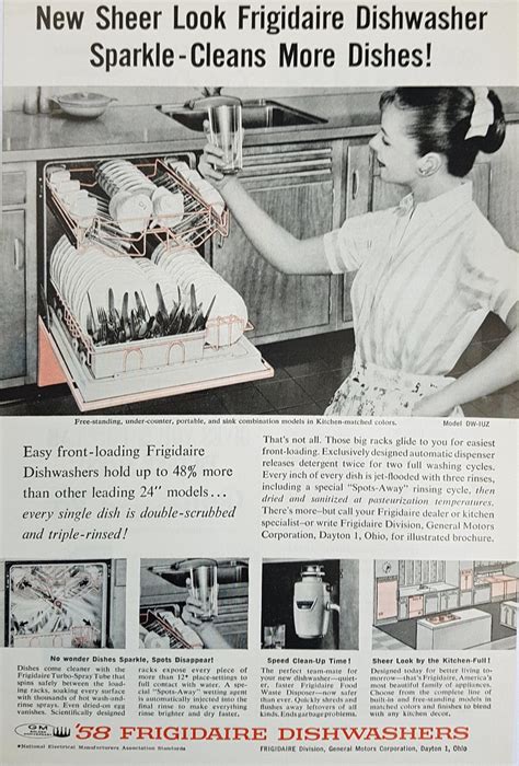 Frigidaire Dishwashers Advertisement Original Magazine Ad Retro