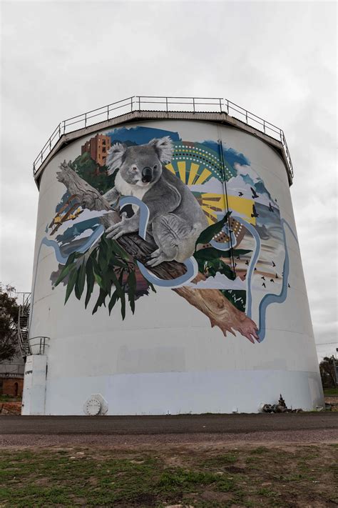 Painted Water Tower Narrandera Photo