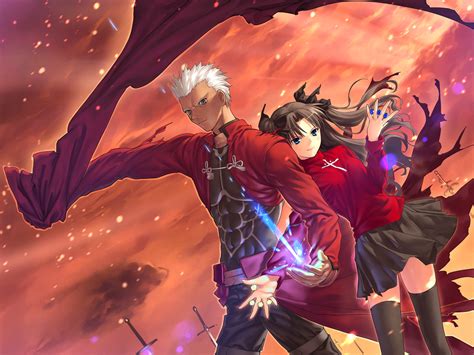 Anime Fate Stay Night Unlimited Blade Works Rin Tohsaka Archer Wallpaper Fate Stay Night