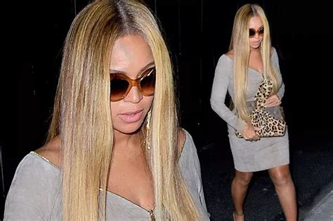 Beyonce Shows Off Her Legs In Tight Grey Dress For Low Key Dinner Date