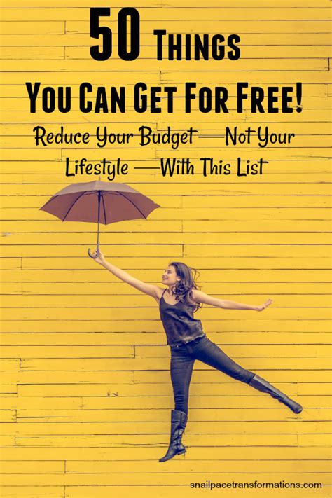 50 Things You Can Get For Free Reduce Your Budget—not Your Lifestyle