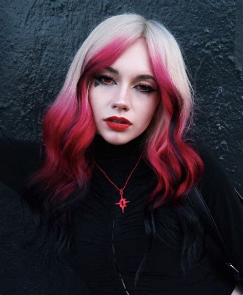 Goth Hair Punk Hair Hair Inspo Color Cool Hair Color Split Dyed